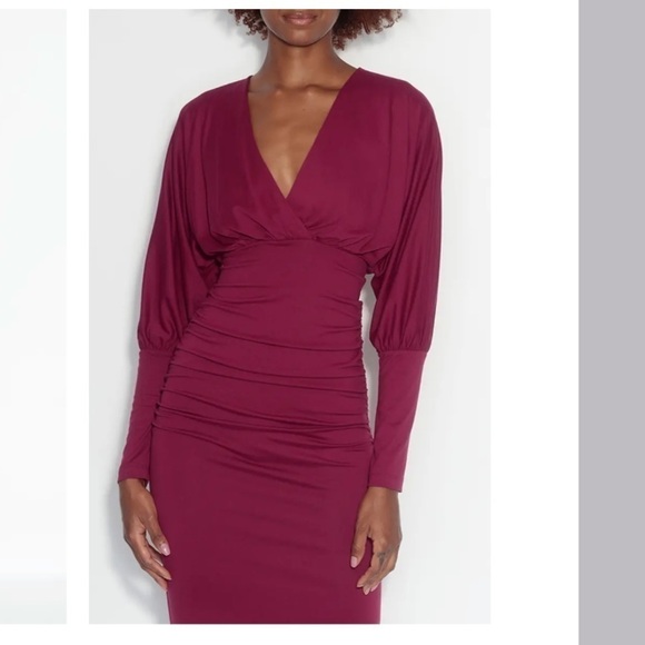 Revolve Susana Monaco Ruched Long Sleeve dress S - Picture 3 of 7